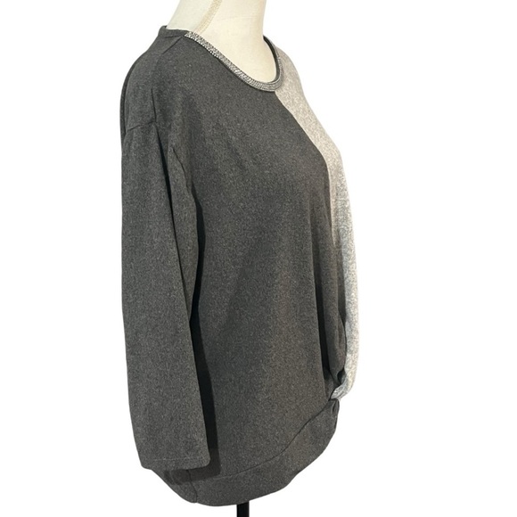 Vintage Rose size XL knotted front embellished collar soft sweater EUC - Picture 2 of 9